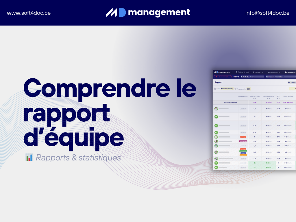 Comprendre le rapport d’équipe dans votre logiciel de planning hospitalier